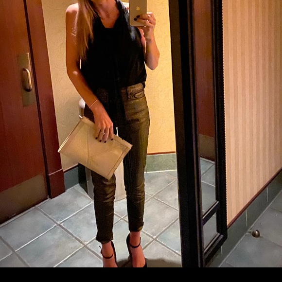 High Rise Skinny Metallic Jeans - Picture 5 of 5